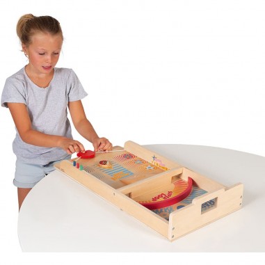 Jeu de palets -Jeu d'adresse rétro en bois pour enfant dès 6 ans - Janod