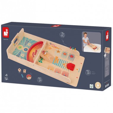 Jeu de palets -Jeu d'adresse rétro en bois pour enfant dès 6 ans - Janod