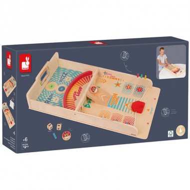 Jeu de palets -Jeu d'adresse rétro en bois pour enfant dès 6 ans - Janod
