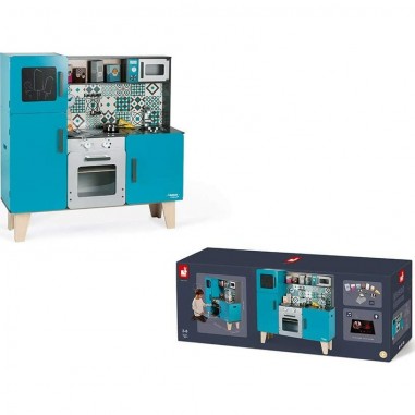 Cuisine moderne en bois Bleue Lagoon Janod