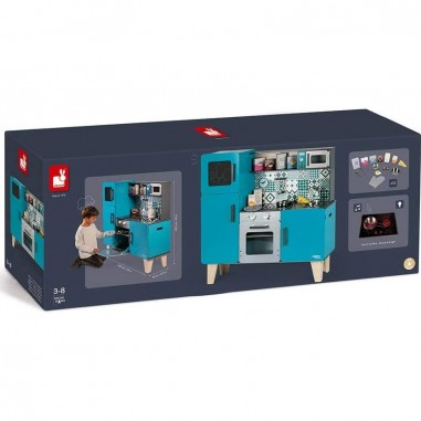 Cuisine moderne en bois Bleue Lagoon Janod