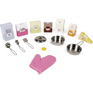 Cuisine en bois pour enfant Rose Macaron Janod