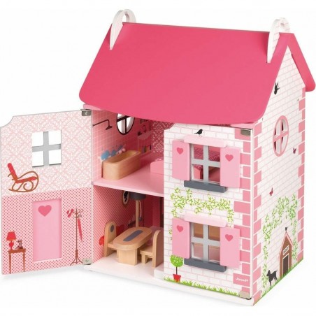 Maison de Poupée en bois Rose Janod Mademoiselle