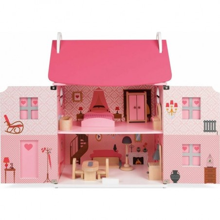 Maison de Poupée en bois Rose Janod Mademoiselle