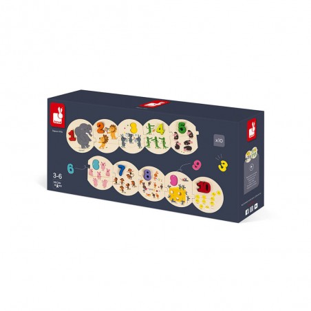 Puzzle 10 pièces : j'apprends à compter - Janod