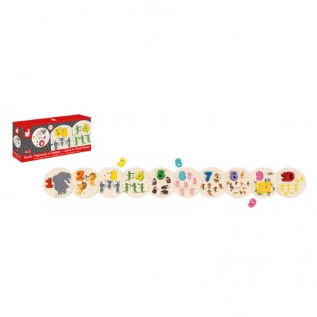 Puzzle 10 pièces : j'apprends à compter - Janod