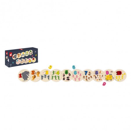 Puzzle 10 pièces : j'apprends à compter - Janod