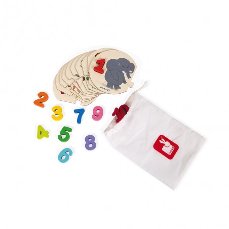 Puzzle 10 pièces : j'apprends à compter - Janod