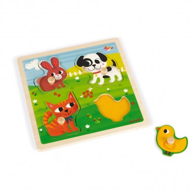 Puzzle Tactile - Mes premiers Animaux - Puzzle pour enfant - Janod