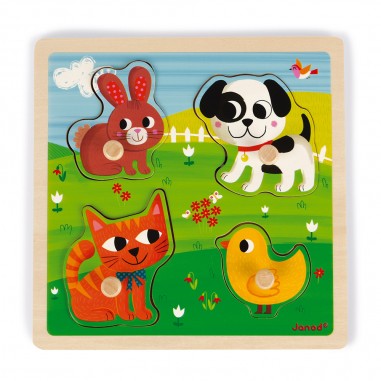 Puzzle Tactile - Mes premiers Animaux - Puzzle pour enfant - Janod