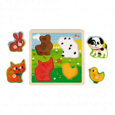 Puzzle Tactile - Mes premiers Animaux - Puzzle pour enfant - Janod