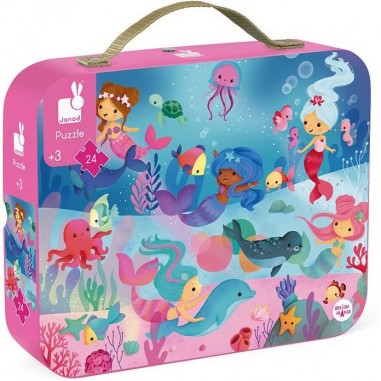 Valisette puzzle sirenes - 24 pcs - Janod