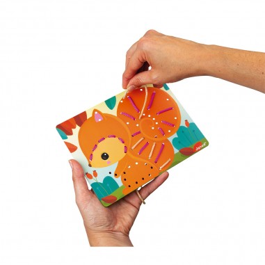 Cartes à lacer Animaux - Jeu de laçage - Janod