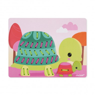 Cartes à lacer Animaux - Jeu de laçage - Janod