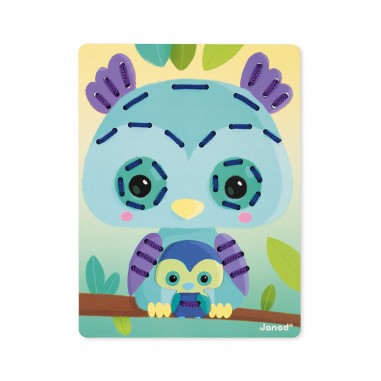 Cartes à lacer Animaux - Jeu de laçage - Janod