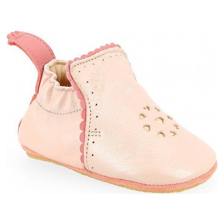 Croqblu Rose Baba Rosy - Chaussons semelle souple Filles
