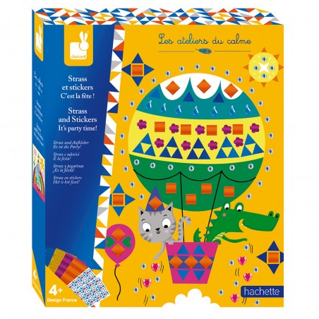 Kit Créatif - Strass et Stickers c'est la Fête ! : Sable, Paillettes, Dorure & Strass - Janod