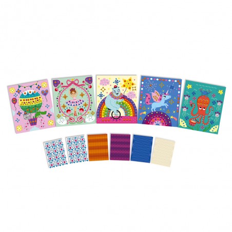 Kit Créatif - Strass et Stickers c'est la Fête ! : Sable, Paillettes, Dorure & Strass - Janod
