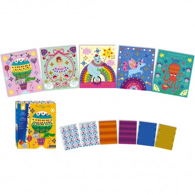 Kit Créatif - Strass et Stickers c'est la Fête ! : Sable, Paillettes, Dorure & Strass - Janod