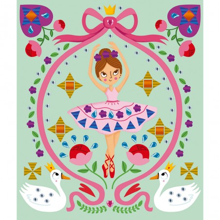 Kit Créatif - Strass et Stickers c'est la Fête ! : Sable, Paillettes, Dorure & Strass - Janod