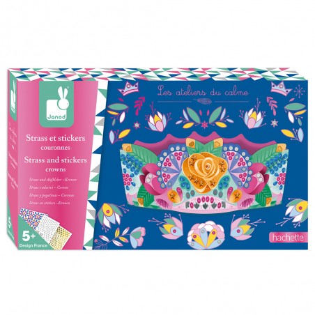 Kit Créatif - Strass et Stickers Couronnes : Sable, Paillettes, Dorure & Strass - Janod