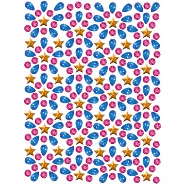 Kit Créatif - Strass et Stickers Couronnes : Sable, Paillettes, Dorure & Strass - Janod