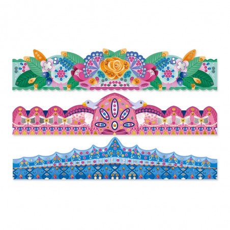 Kit Créatif - Strass et Stickers Couronnes : Sable, Paillettes, Dorure & Strass - Janod