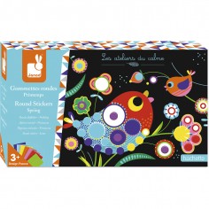 Kit Créatif - Gommettes Rondes Printemps : Mosaïque & Gommettes - Janod