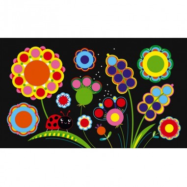 Kit Créatif - Gommettes Rondes Printemps : Mosaïque & Gommettes - Janod