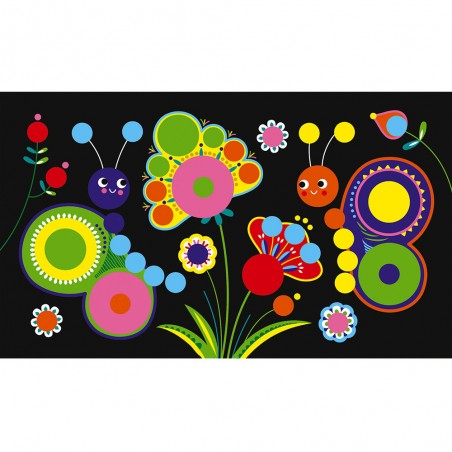 Kit Créatif - Gommettes Rondes Printemps : Mosaïque & Gommettes - Janod