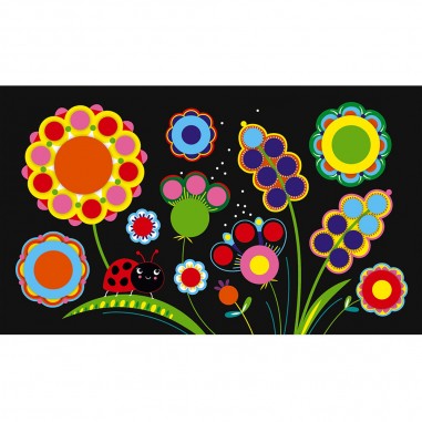 Kit Créatif - Gommettes Rondes Printemps : Mosaïque & Gommettes - Janod