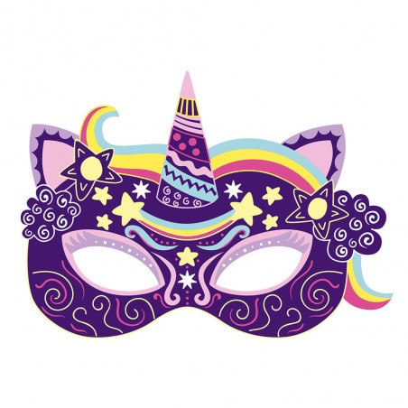 Kit Créatif - Scratch Art Masques De Fête : Cartes à gratter - Janod