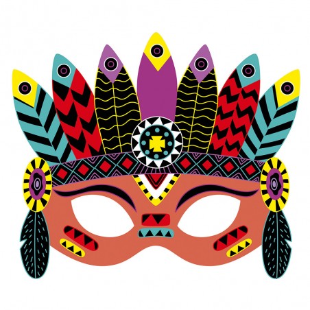 Kit Créatif - Scratch Art Masques De Fête : Cartes à gratter - Janod