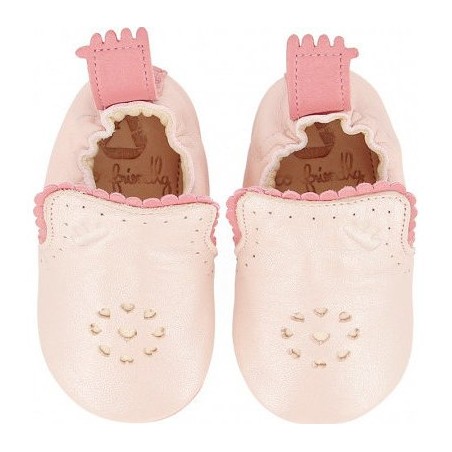 Croqblu Rose Baba Rosy - Chaussons semelle souple Filles