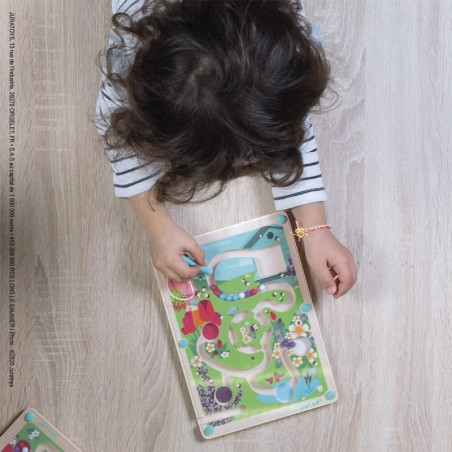 Labyrinthe magnétique avec billes - Jeu en bois pour enfant - Janod