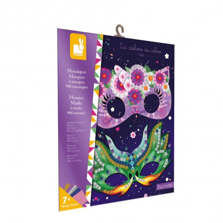 Activités manuelles pour enfant - Kit masques à décorer avec mosaïques - Janod