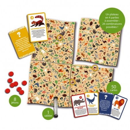 Cherche et trouve Animaux menacés - Jeu de société enfant - Janod