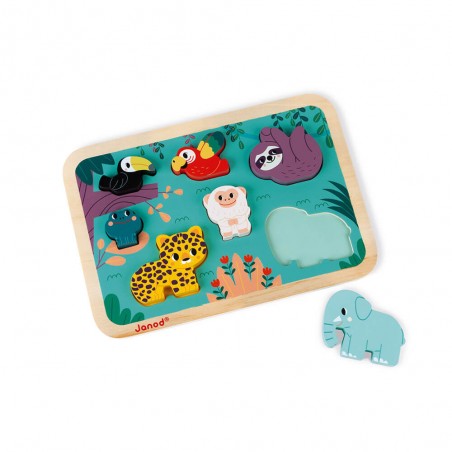 Chunky puzzle Jungle Wwf - Un jeu - Janod