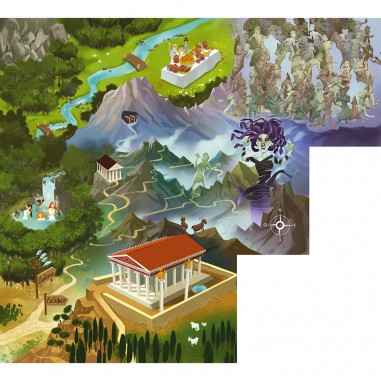 Jeu chasse au trésor - Jeu de société Mythologie pour enfant - Janod