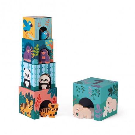 Pyramide et figurines Animaux Wwf - Un jeu - Janod