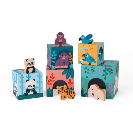 Pyramide et figurines Animaux Wwf - Un jeu - Janod