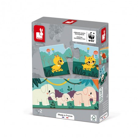Puzzle Animaux 30 pièces Wwf - Un jeu - Janod