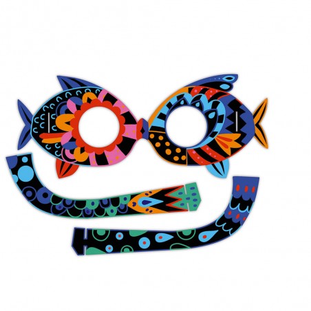 Scratch Art Masques et Lunettes Animaux : Loisirs créatifs - Janod