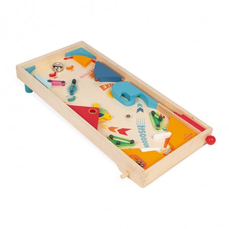 Flipper en bois - Jeu d'adresse rétro pour enfant dès 5 ans - Janod