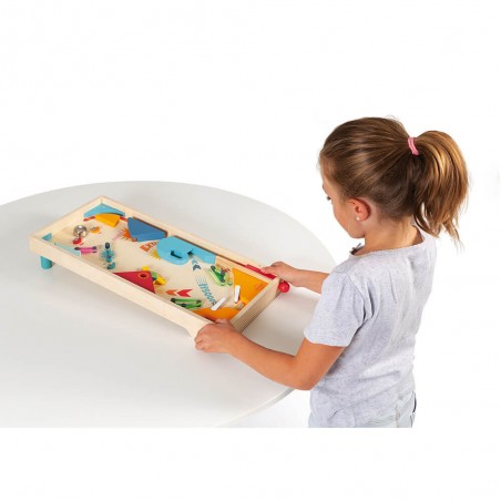Flipper en bois - Jeu d'adresse rétro pour enfant dès 5 ans - Janod