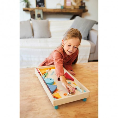 Flipper en bois - Jeu d'adresse rétro pour enfant dès 5 ans - Janod