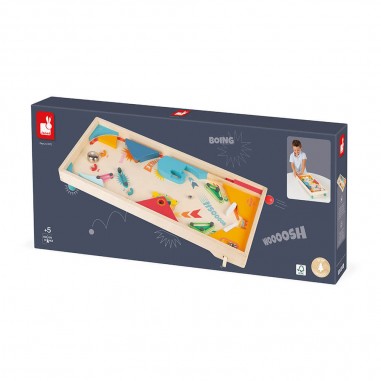 Flipper en bois - Jeu d'adresse rétro pour enfant dès 5 ans - Janod