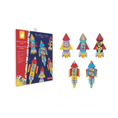 Fusées en papier à créer - Les ateliers du calme - Janod