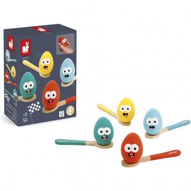 Course aux œufs - Jeu plein air enfant, anniversaire enfant - Janod