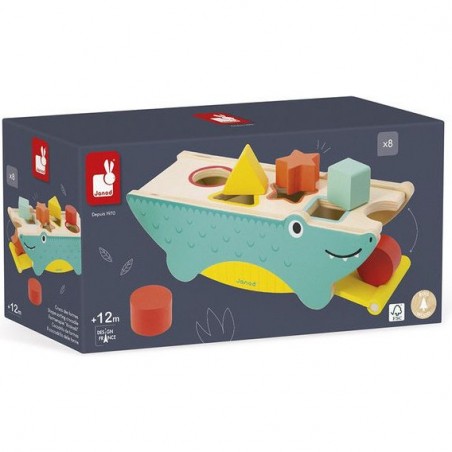 Jouet bébé 12 mois - Boite à formes, jouet éveil en bois - Janod